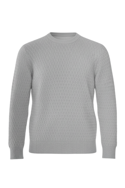 Brioni Basketweave Knit Cashmere Crewneck Sweater
