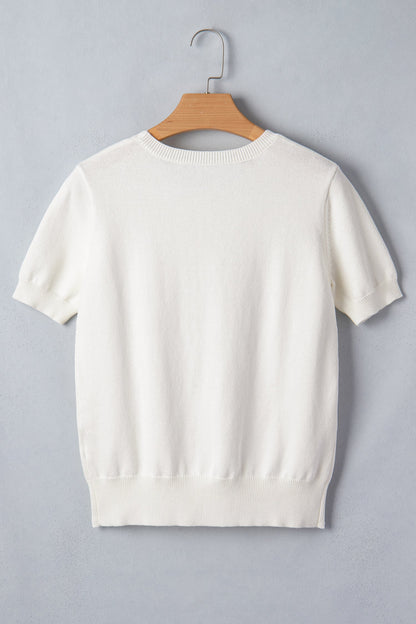 Western Horse Head Short Sleeve Sweater