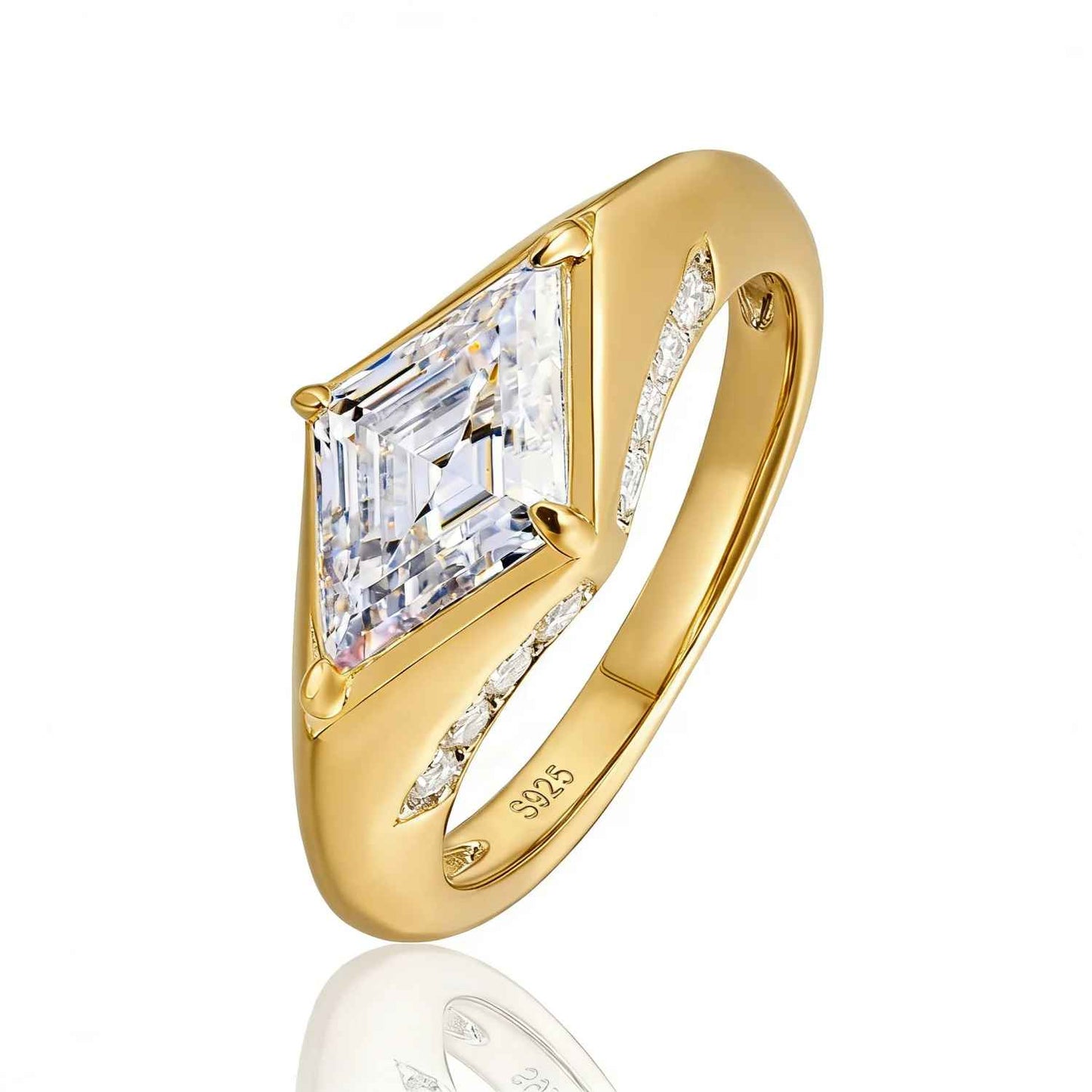 Lumière Rhombus 3.5CT Moissanite Engagement Ring