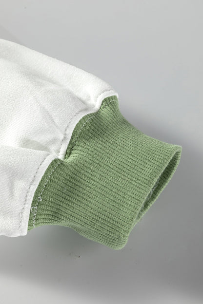 Colorblock Crewneck Henley Sweatshirt
