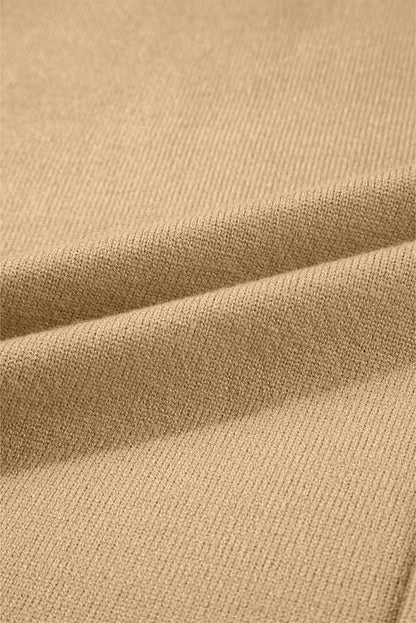 Solid Front Center Seam Drop Shoulder Sweater