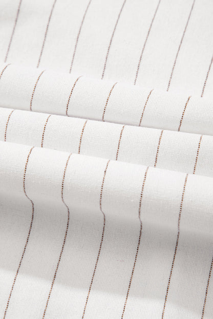 Stripe Spaghetti Strap Pocketed High Waist Maxi Dress