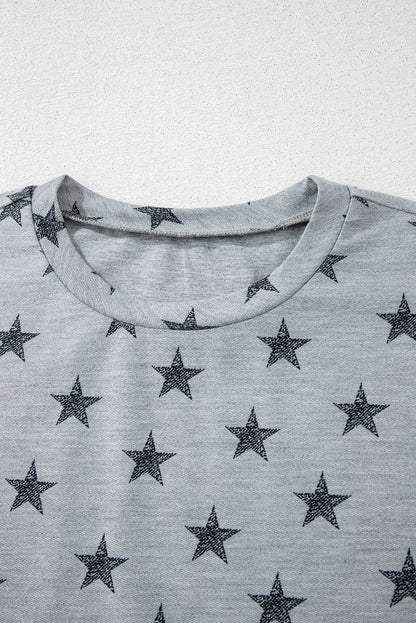 Star Ruffle Tiered Short Sleeve T-Shirt