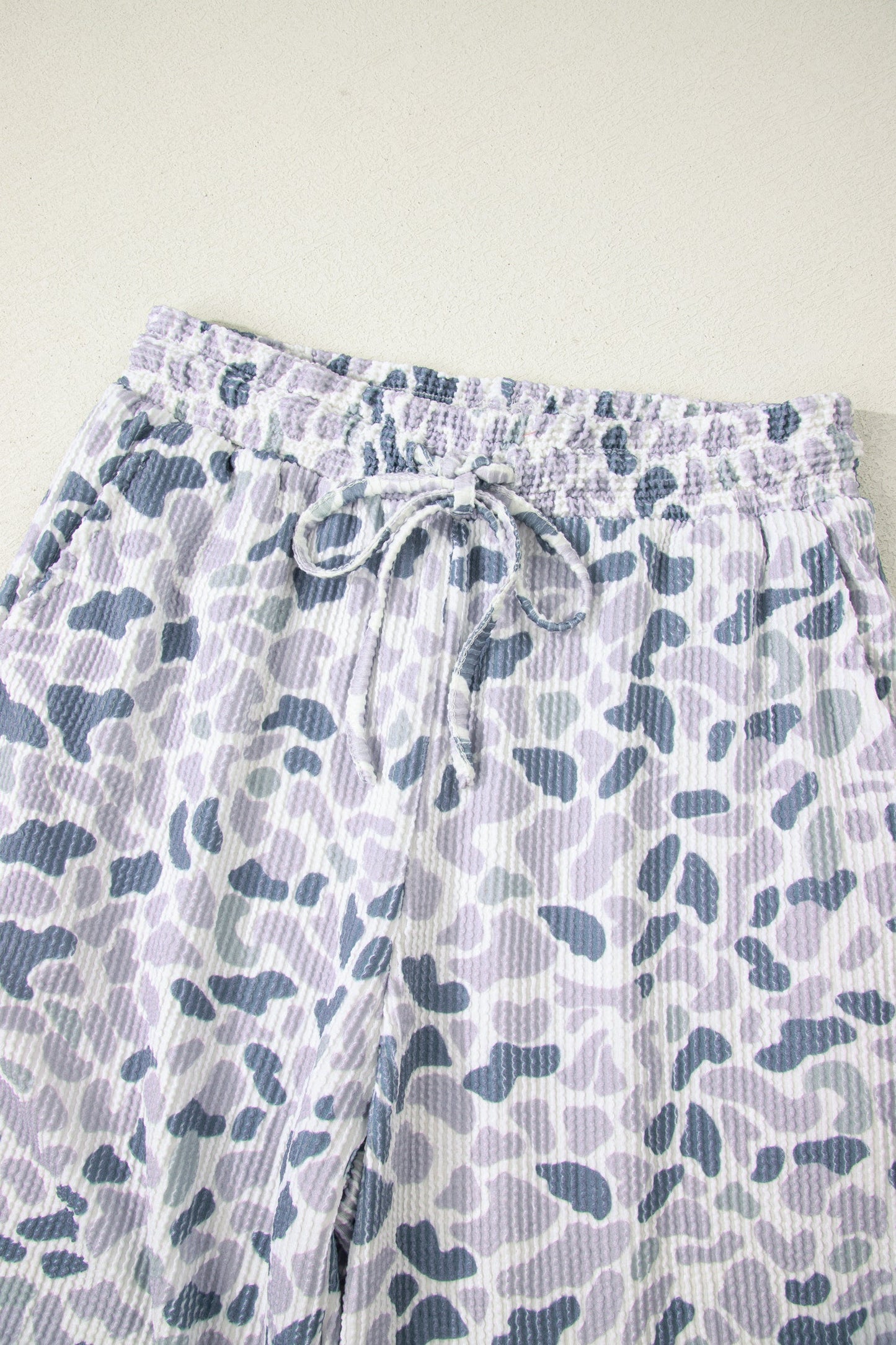 Camo Corded Knit Tee & Drawstring Pants Set
