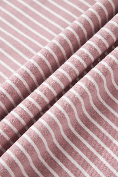 Stripe Thumbhole Drop Shoulder Sleeve Hoodie