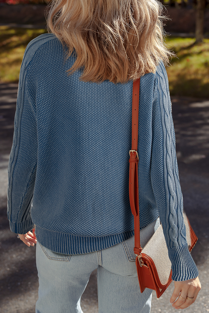 Cable Knit Long Sleeve Sweater