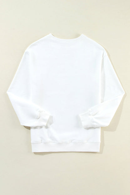 USA Flag Drop Shoulder Graphic Sweatshirt