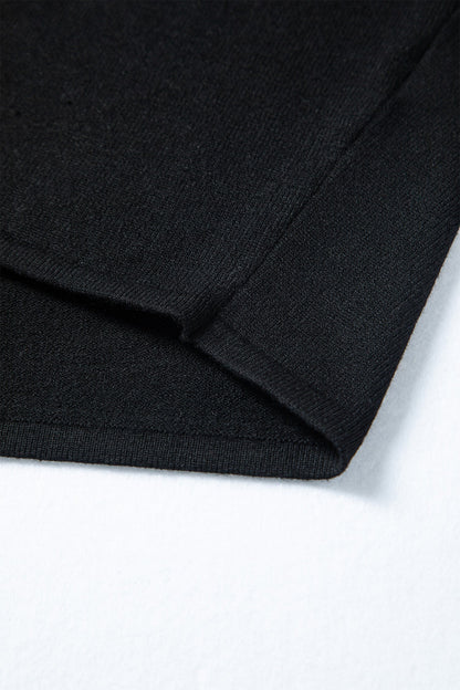 Solid Asymmetric Neck Sweater Mini Dress