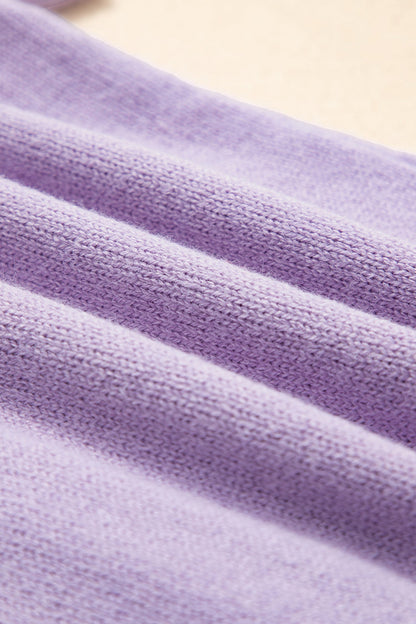 Solid Short Sleeve Cardigan Sweater Tee