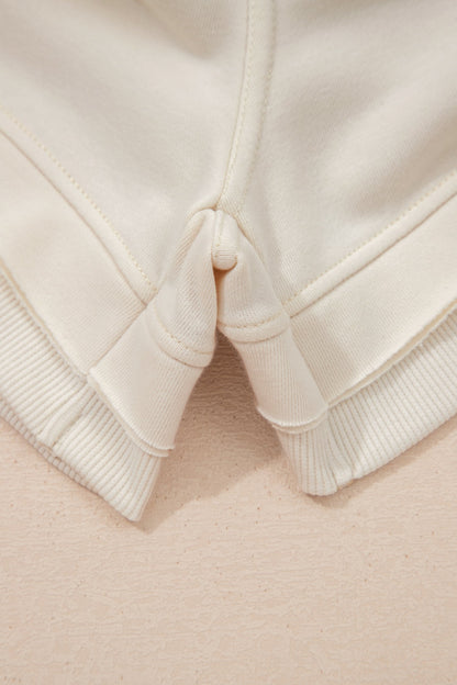 Solid Textured Raw Edge Top and Short Set