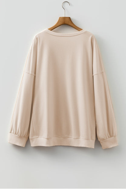 Plus Size Flower Patched Mineral Wash Top