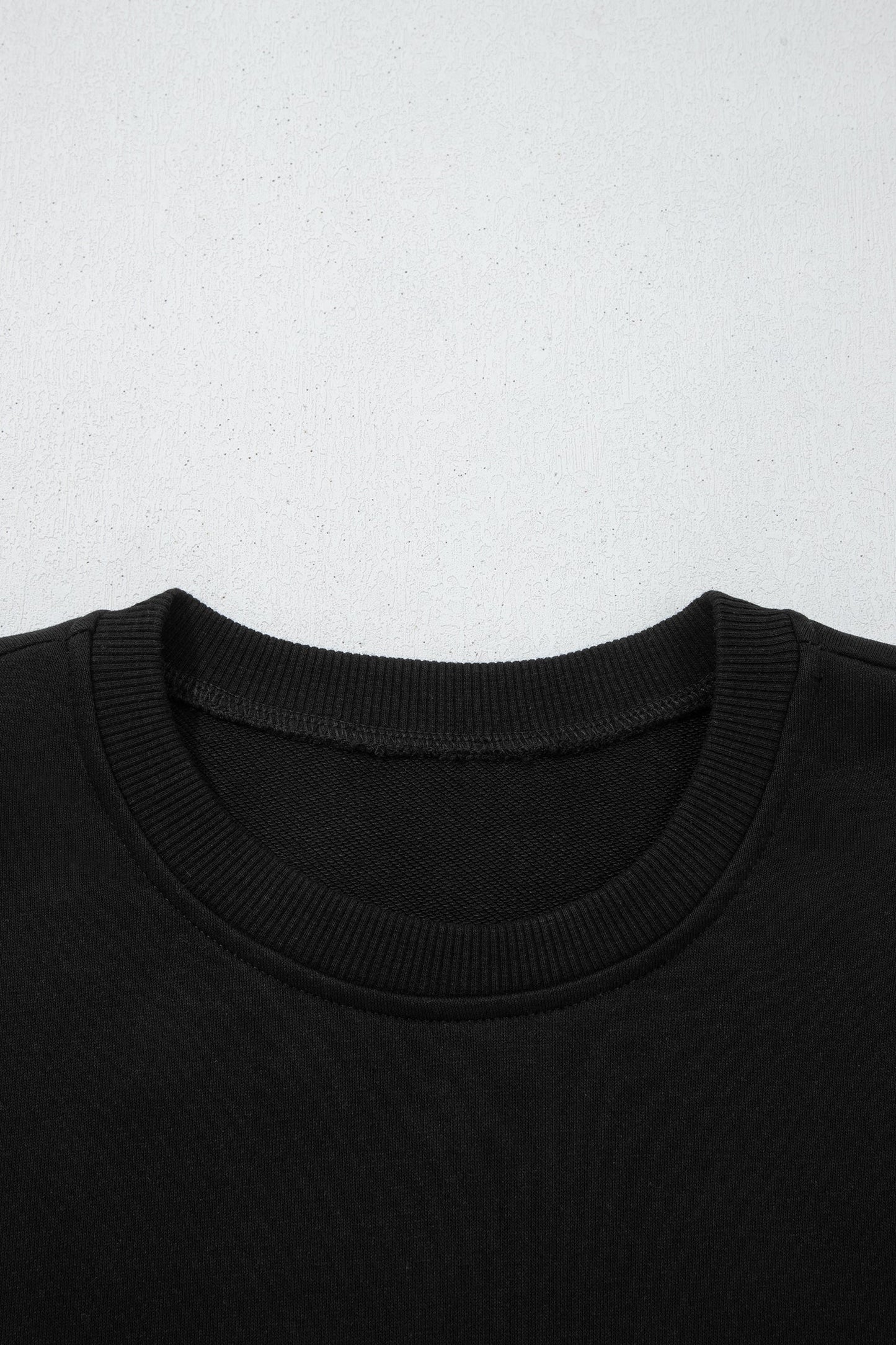 Solid Oversize Sweatshirt and Ribbed Leggings Set