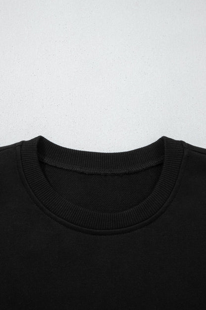 Solid Oversize Sweatshirt and Ribbed Leggings Set