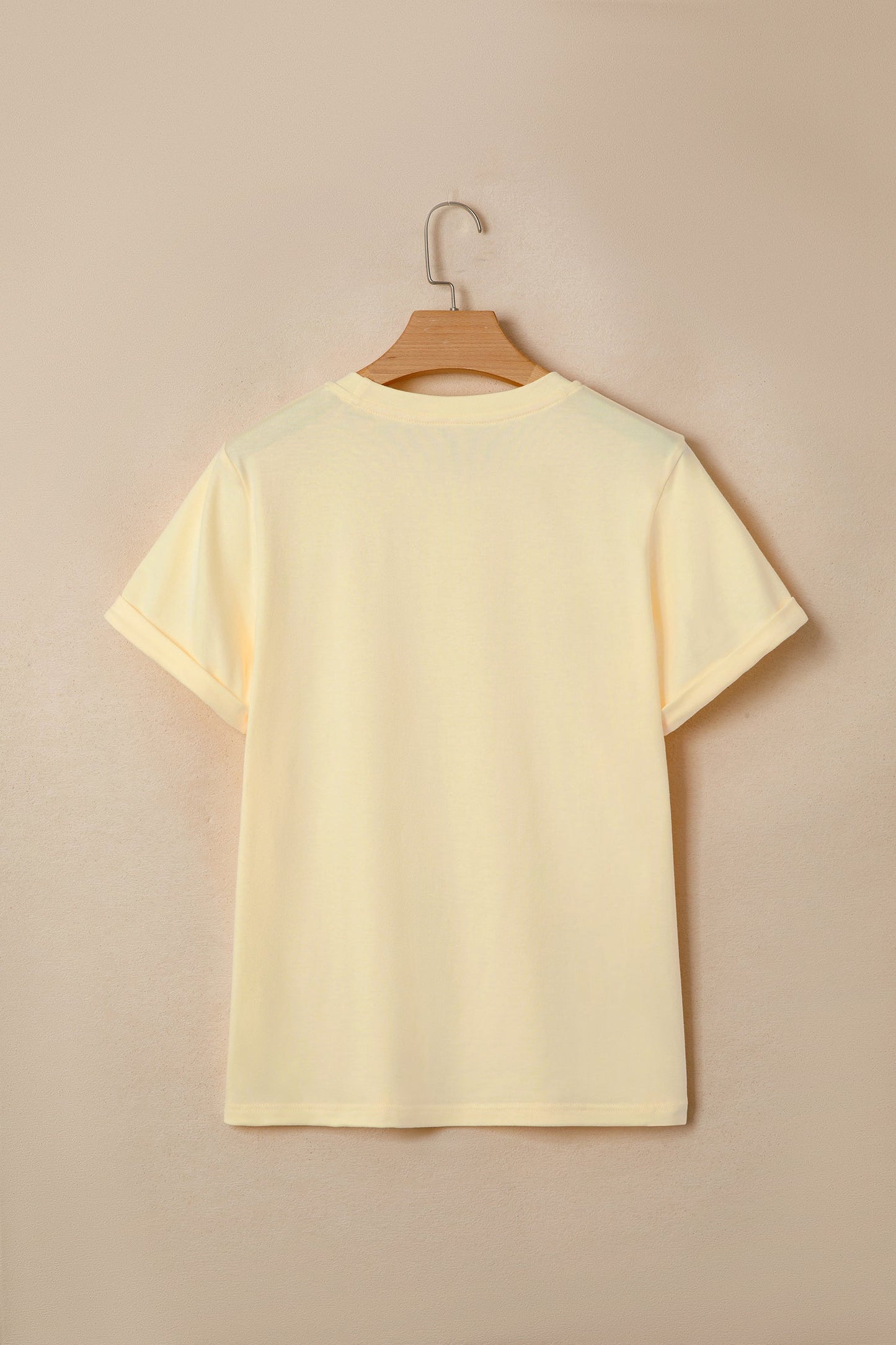Solid Short Sleeve Crew Neck Tee
