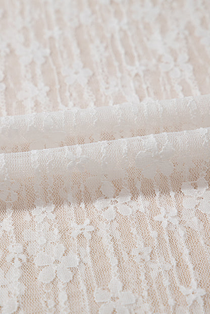 Floral Sheer Lace Long Sleeve Top