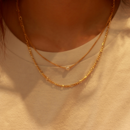 Amorette Chain Necklace, 18k Gold-Plated Vermeil, 50cm