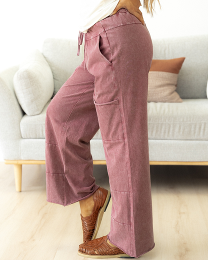 Teagan Raw Hem Pants - Wild Ginger