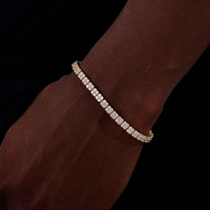 Élégance Lumière 4mm Moissanite Tennis Bracelet in Sterling Silver