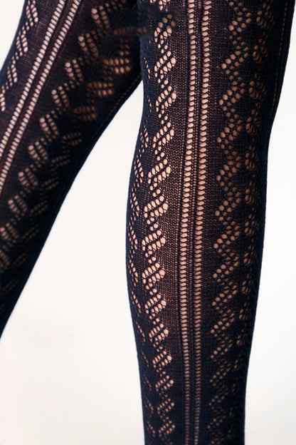 Conte-Kids Cotton Tights Miss 617 - Lace Pattern