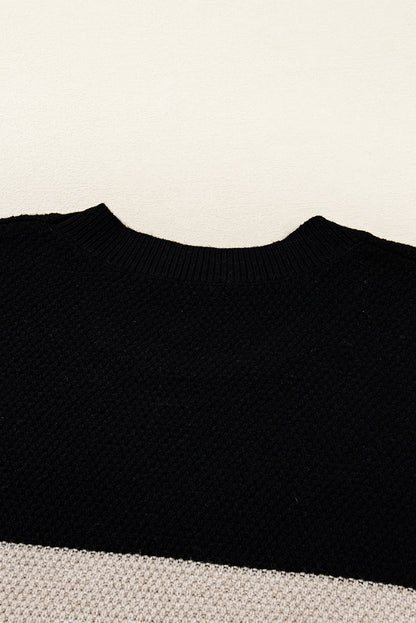 Colorblock Stripe Long Sleeve Sweater