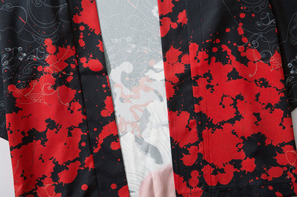 YC6032 Red Flowers Kimono