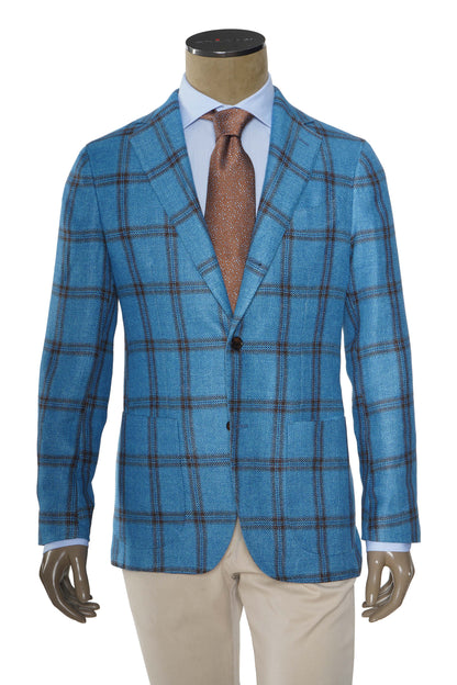 Sartorio Double Windowpane Wool Sport Jacket