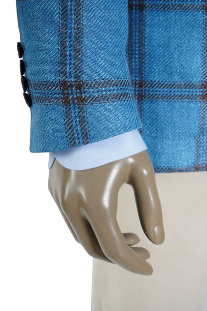 Sartorio Double Windowpane Wool Sport Jacket