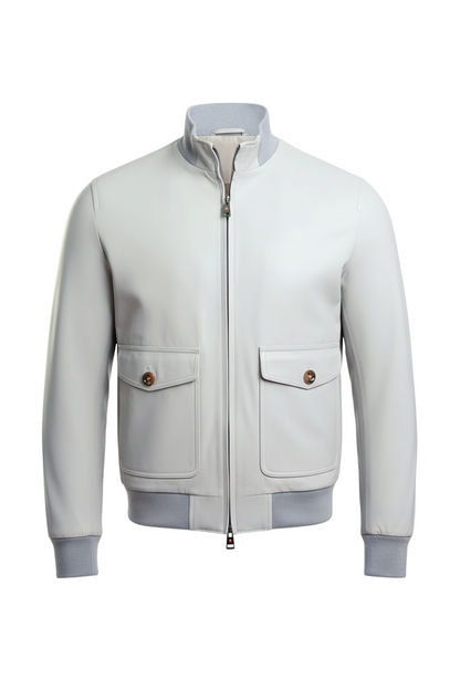 Kired by Kiton INN Lambskin-Virgin Wool Bomber