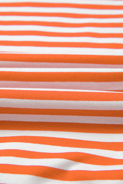 Stripe Reverse Seam Drop Shoulder Top