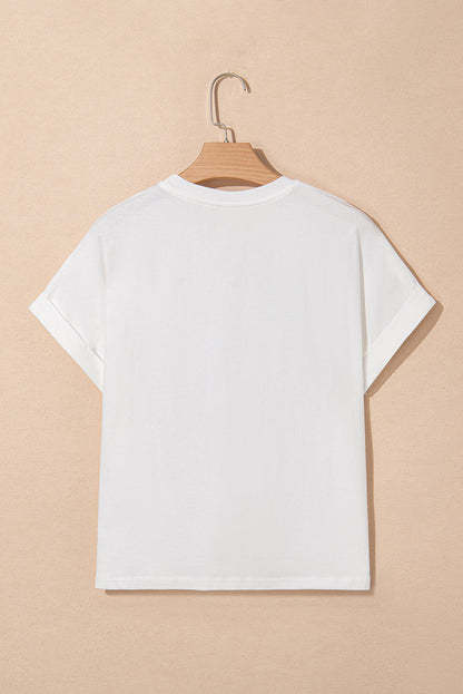 Party in the USA Cord Embroidered Graphic T-Shirt