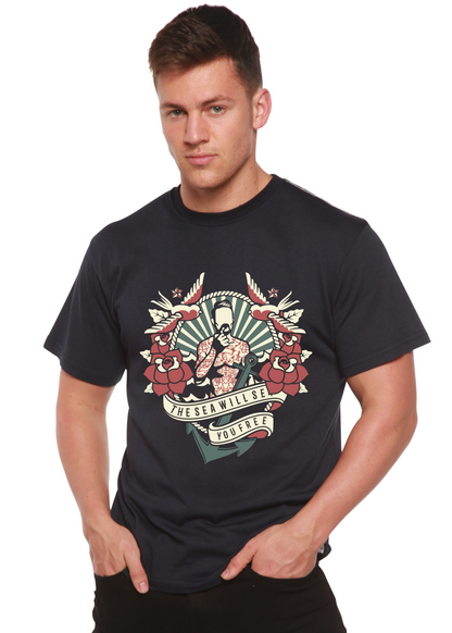 The Sea Will Spun Bamboo® Men's Bamboo Viscose/Organic Cotton Short Sleeve Graphic T-Shirt