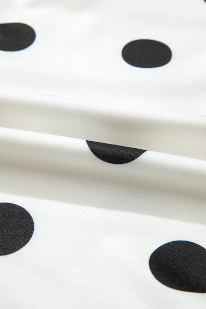 Plus Size Polka Dot Tank & Split Skort Set