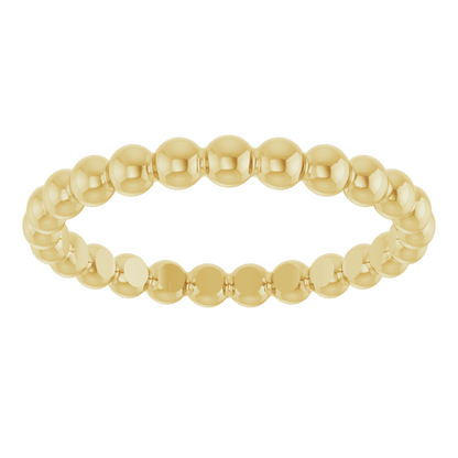 Perle Dorée  Beaded Stackable Ring