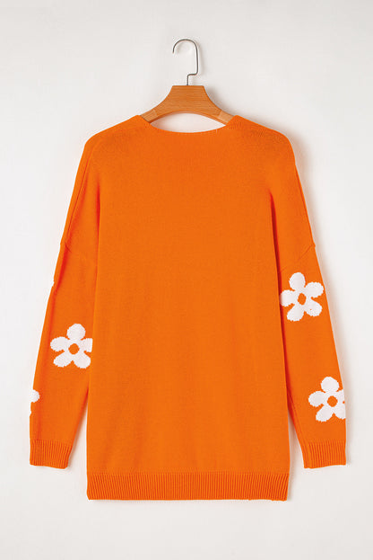 Floral Open-Front Cardigan