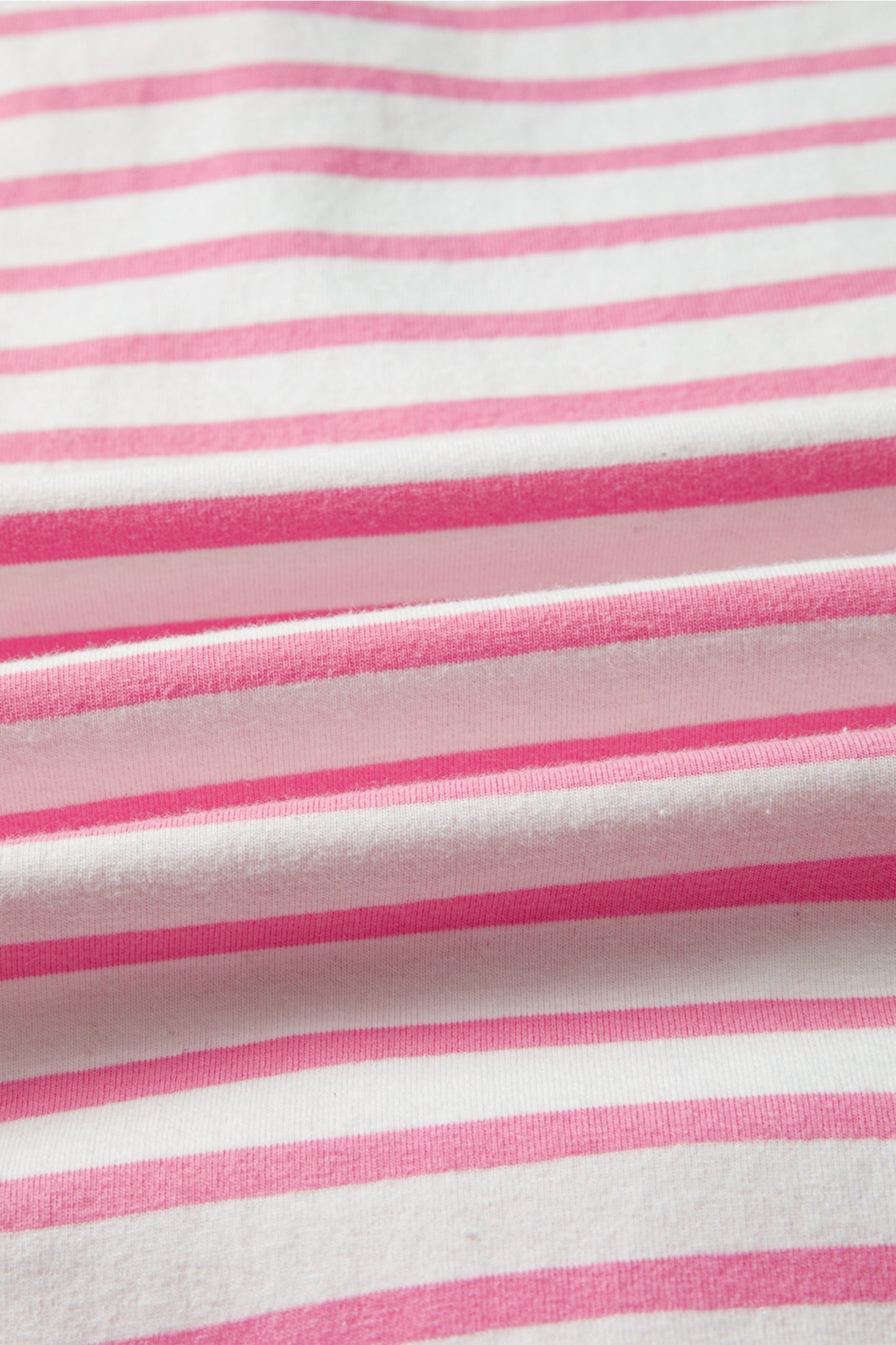 Stripe Half Placket High Low Short Sleeve Top