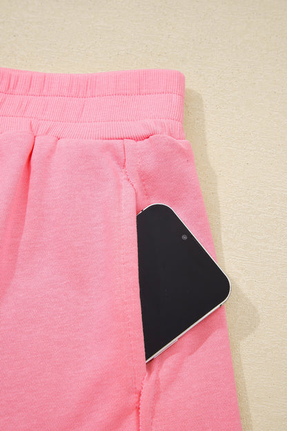 Solid Tank Top & Elastic Waist Mini Skort Set