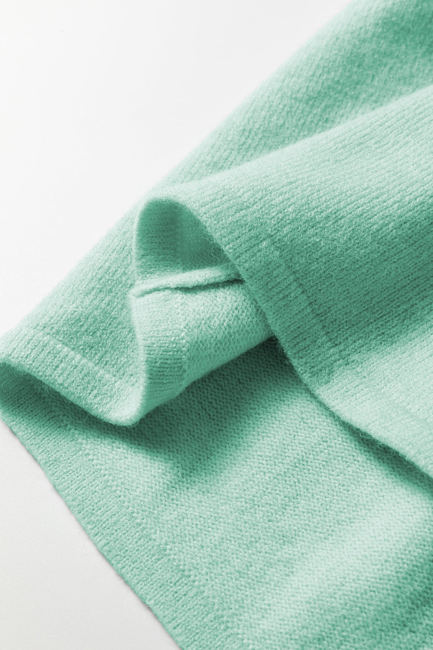 Solid 3/4 Sleeve Boxy Button-Down Cardigan