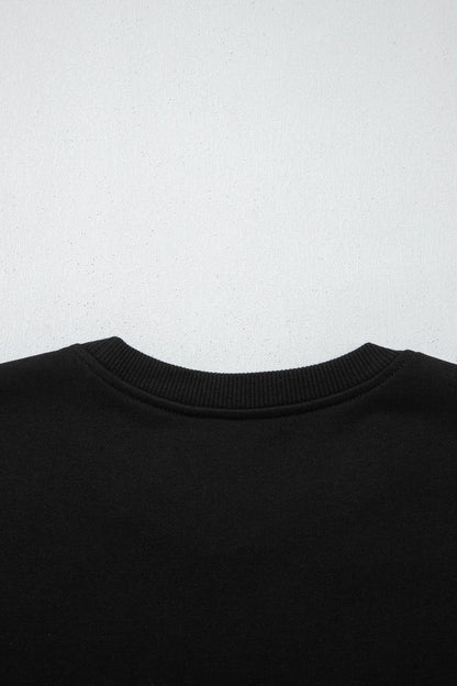 Solid Oversize Sweatshirt and Ribbed Leggings Set