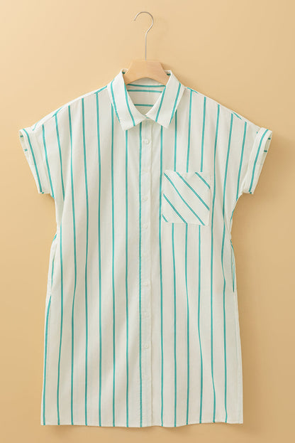 Stripe St. Patrick's Day Short Sleeve Mini Dress