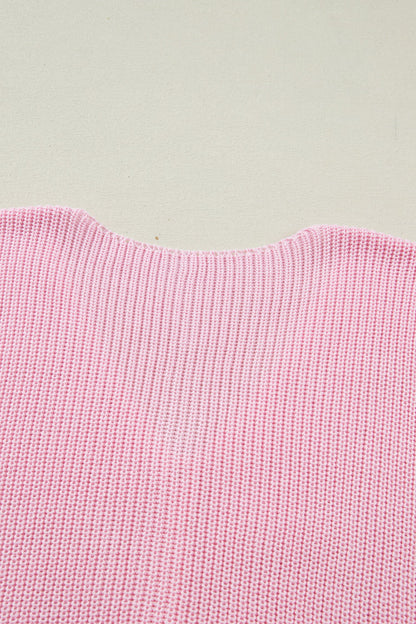 Solid Button Front V-Neck Sweater Knit Vest