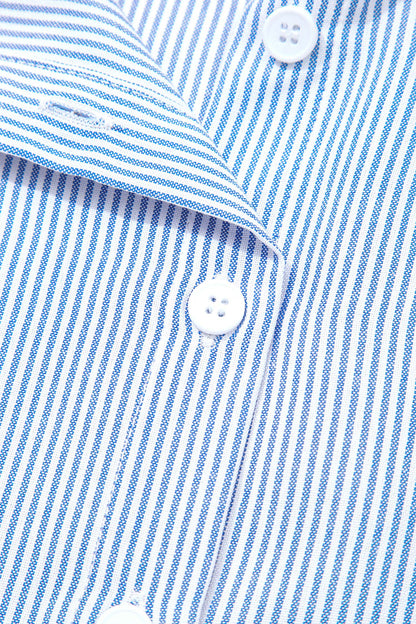 Varsity Stripe Leopard Patchwork Button Down Shirt