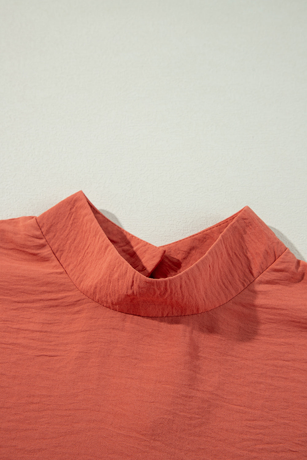 Solid Swiss Dot Balloon Sleeve Blouse