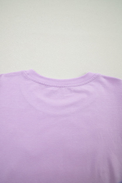 Mardi Gras Sequin Graphic Patchwork T-Shirt