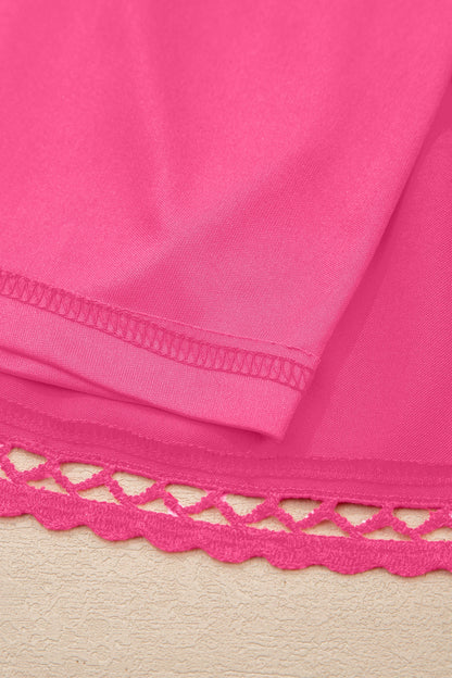 Plus Size Boho Frilled Elastic Waist Shorts