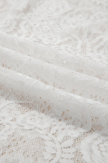 Floral Lace Tie Spaghetti Straps Maxi Dress