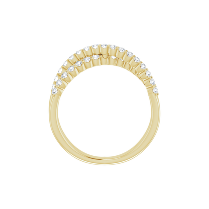 Valérie Gold Vermeil Diamond Criss Cross Ring
