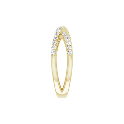 Valérie 14K Gold Diamond Criss-Cross Ring