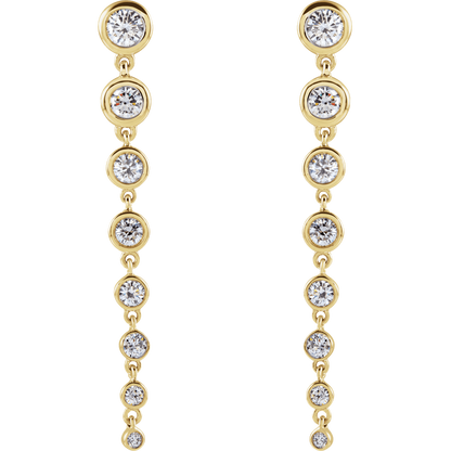 Élora 14K Gold Diamond Drop Earrings
