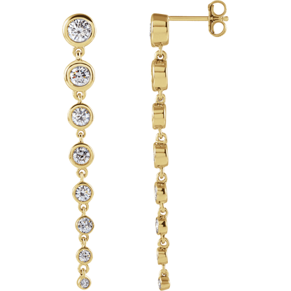Élora 14K Gold Diamond Drop Earrings