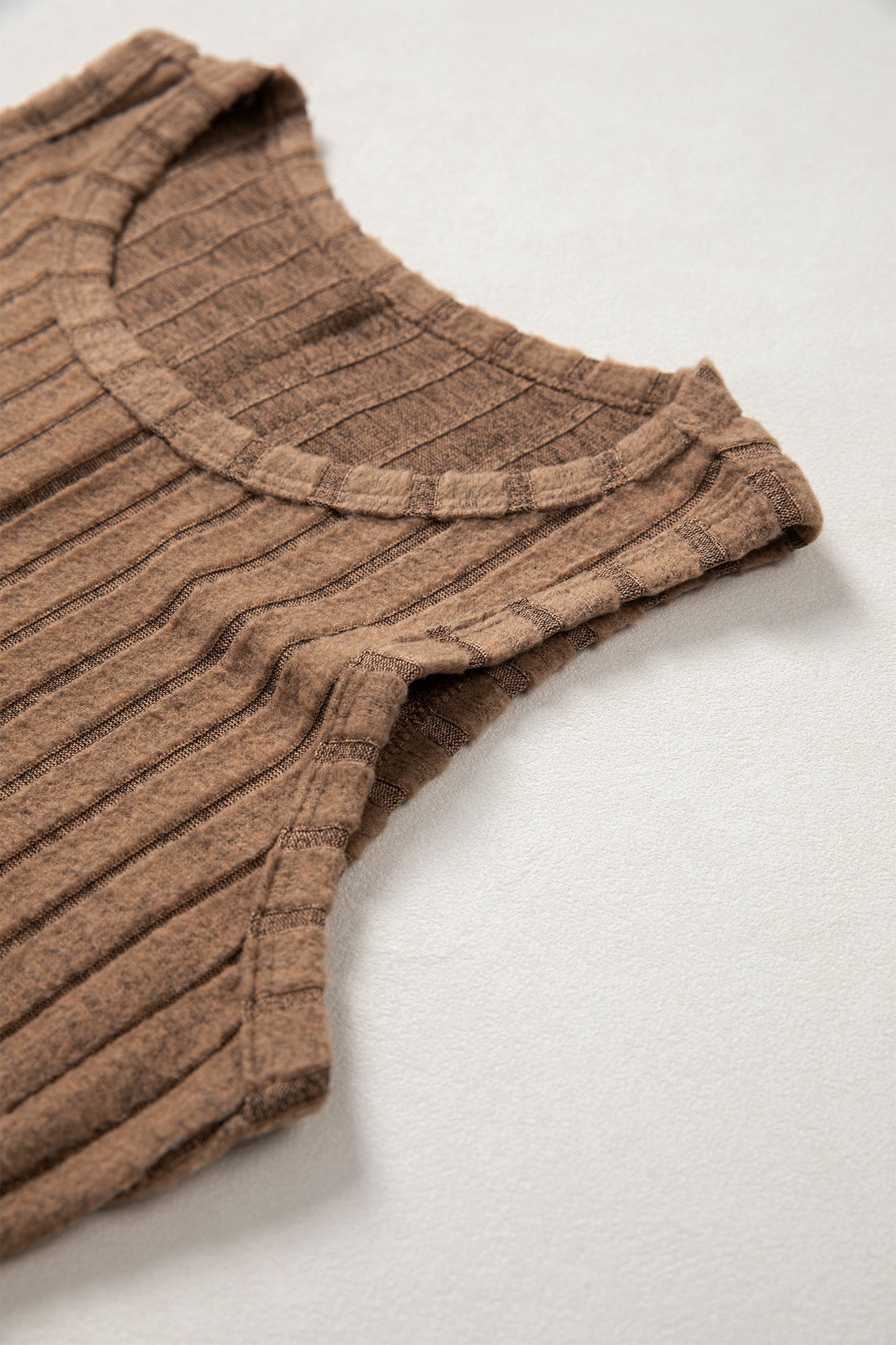 Solid Mineral Wash Ribbed Tank Top